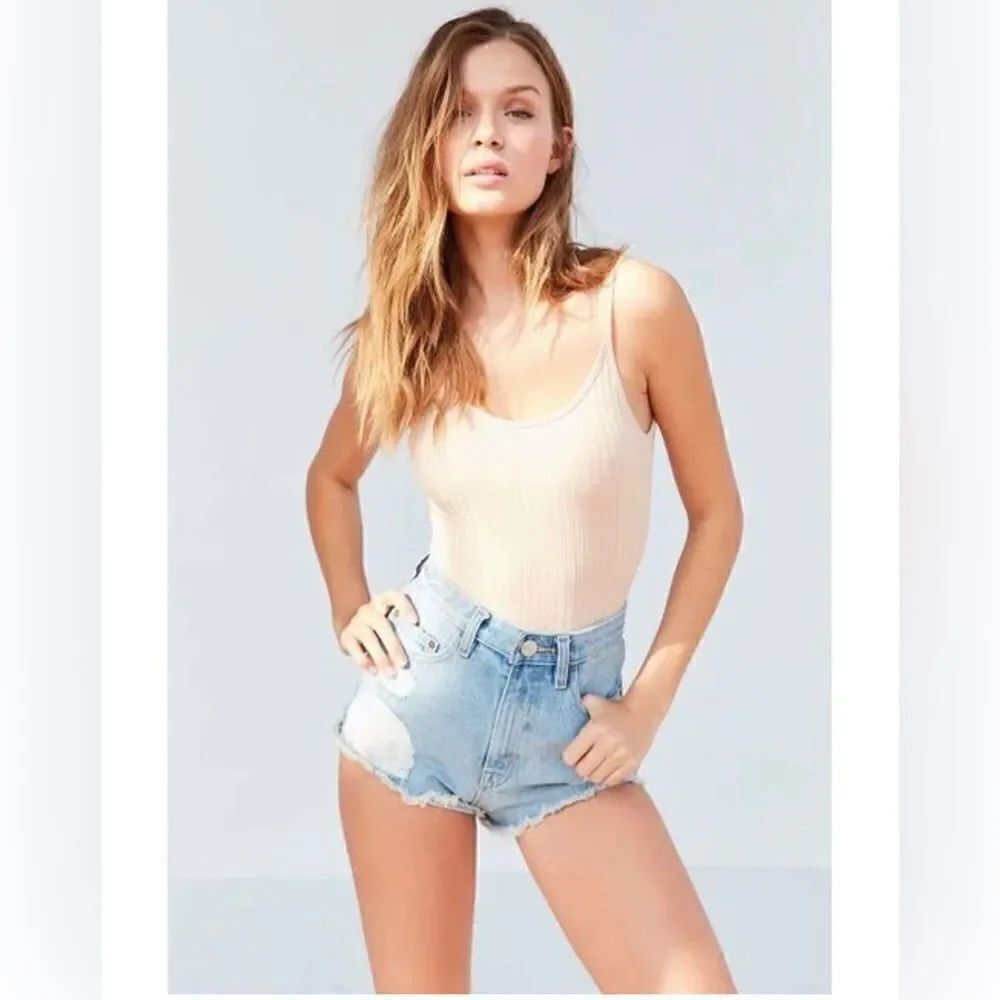 BDG Blue Super High-rise Cheeky Denim Short